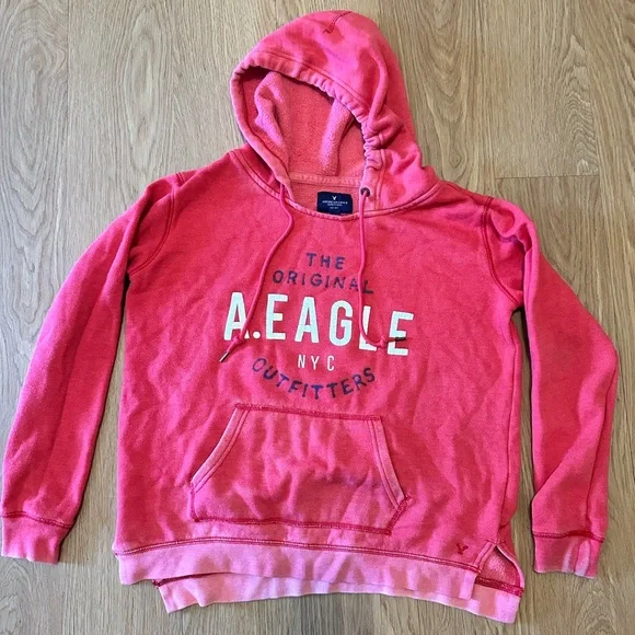 American Eagle Outfitters Red Hoodie Sweatshirt Vintage Aerie - Picture 1 of 5